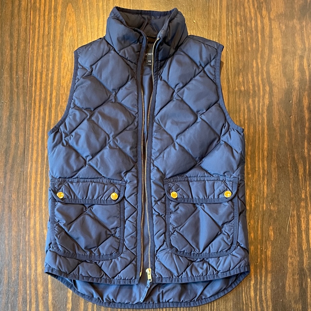 J.Crew Dark Blue Quilted Vest